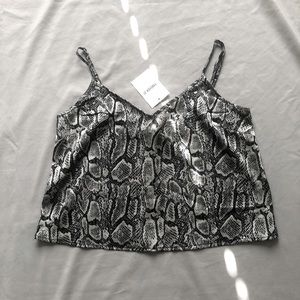 Satin cropped camisole